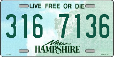 NH license plate 3167136