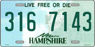 NH license plate 3167143