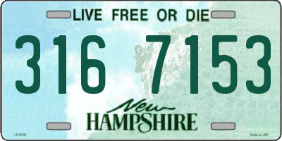 NH license plate 3167153