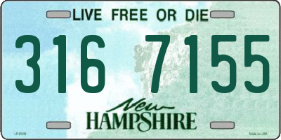 NH license plate 3167155