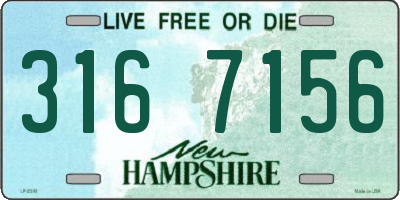 NH license plate 3167156