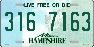 NH license plate 3167163