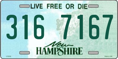NH license plate 3167167