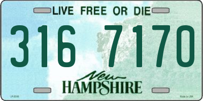 NH license plate 3167170