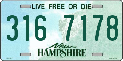 NH license plate 3167178
