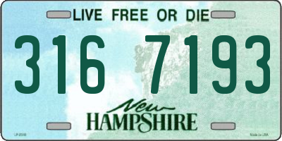 NH license plate 3167193