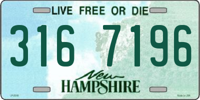 NH license plate 3167196