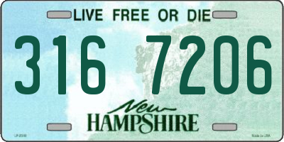 NH license plate 3167206