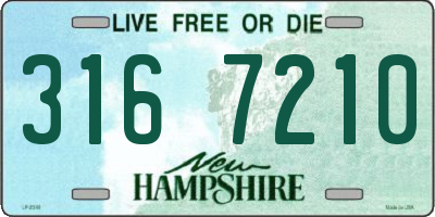 NH license plate 3167210