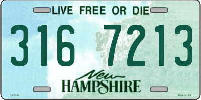 NH license plate 3167213