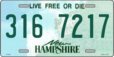 NH license plate 3167217