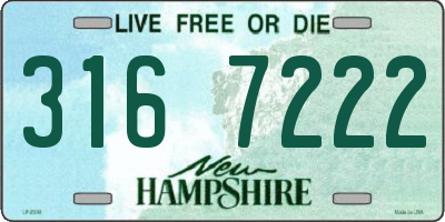 NH license plate 3167222