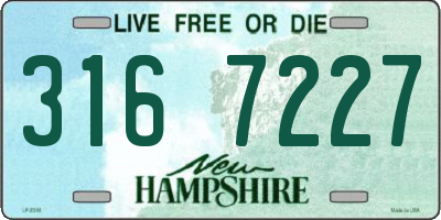 NH license plate 3167227
