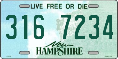 NH license plate 3167234