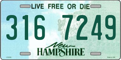 NH license plate 3167249