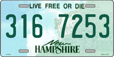 NH license plate 3167253