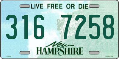NH license plate 3167258