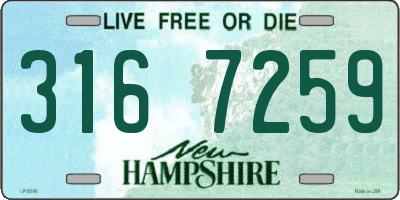 NH license plate 3167259