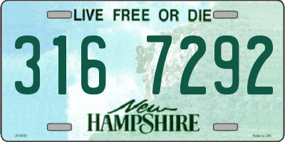 NH license plate 3167292