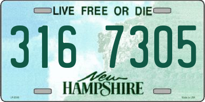 NH license plate 3167305