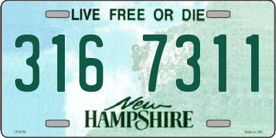 NH license plate 3167311