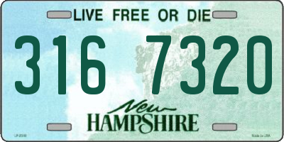 NH license plate 3167320