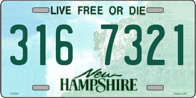 NH license plate 3167321