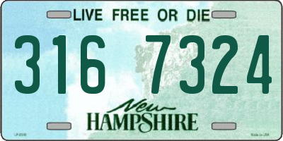 NH license plate 3167324