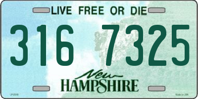 NH license plate 3167325