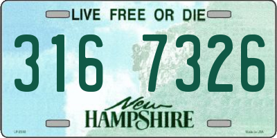 NH license plate 3167326