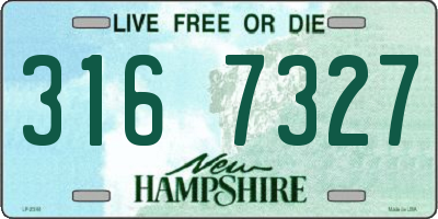 NH license plate 3167327