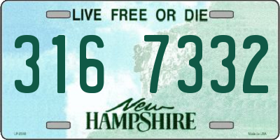 NH license plate 3167332