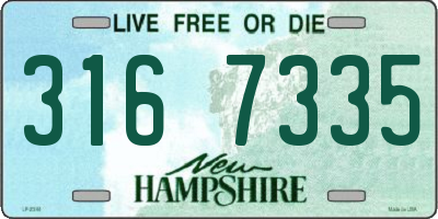 NH license plate 3167335