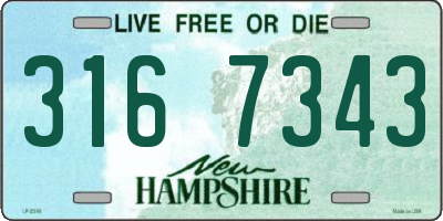 NH license plate 3167343