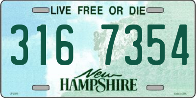 NH license plate 3167354