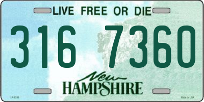 NH license plate 3167360