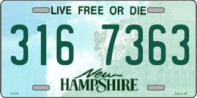 NH license plate 3167363