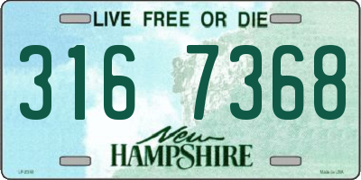 NH license plate 3167368
