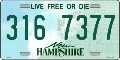NH license plate 3167377