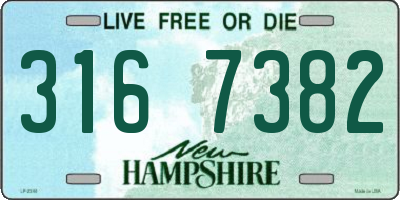 NH license plate 3167382