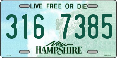 NH license plate 3167385
