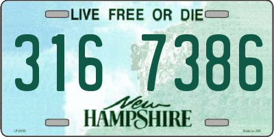 NH license plate 3167386