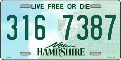 NH license plate 3167387