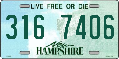 NH license plate 3167406