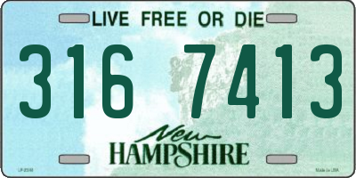 NH license plate 3167413