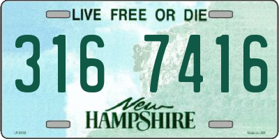 NH license plate 3167416