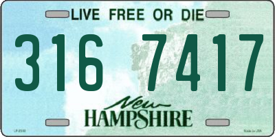 NH license plate 3167417