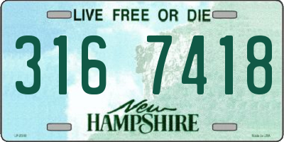 NH license plate 3167418