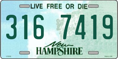 NH license plate 3167419