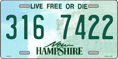 NH license plate 3167422